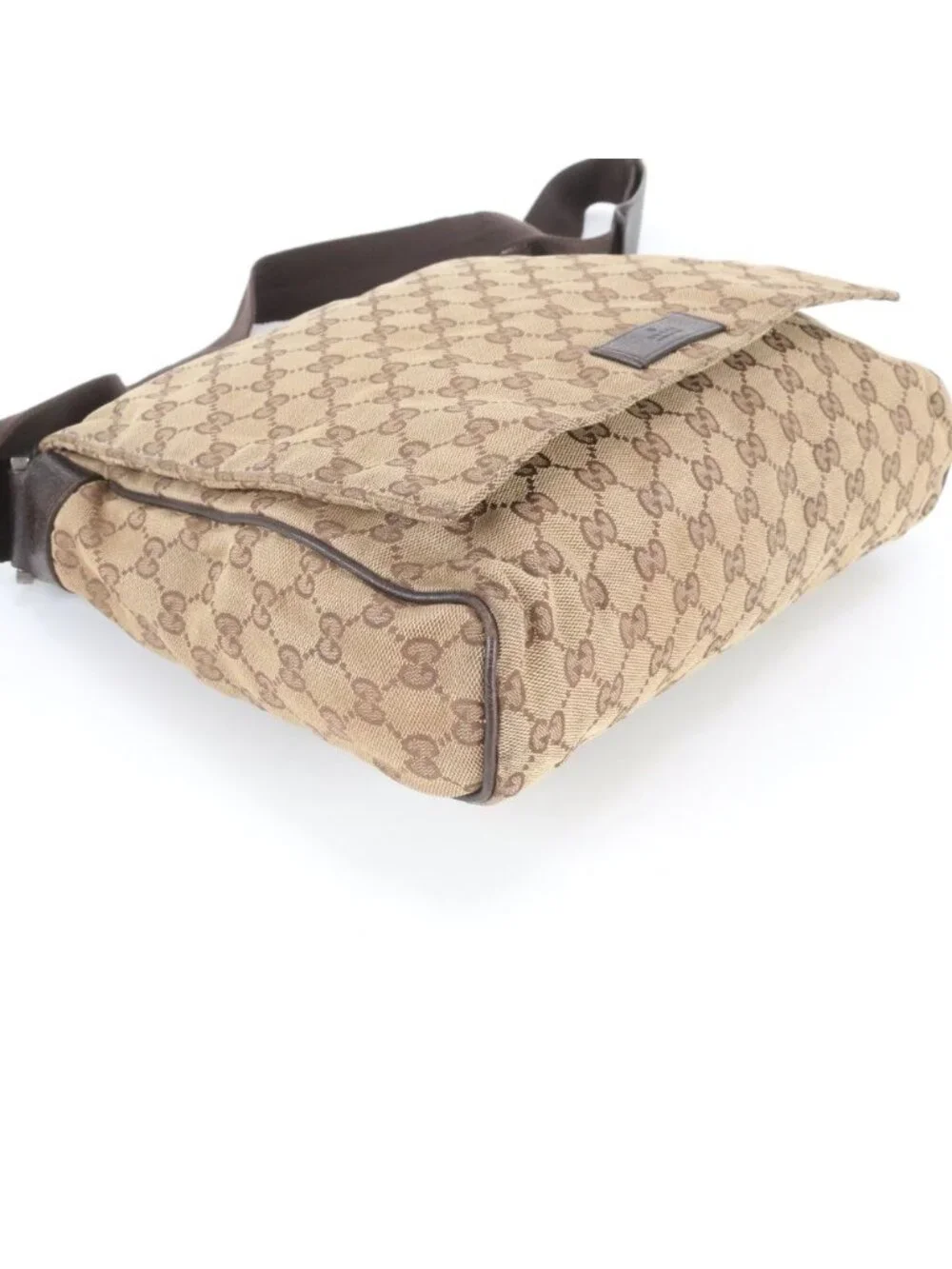 Gucci GG Canvas Leather Shoulder Bag Crossbody Messenger Business